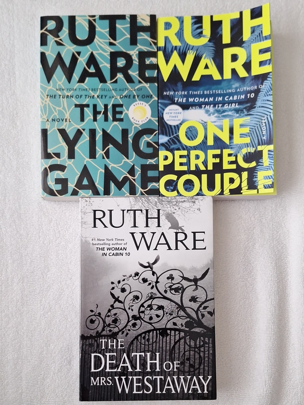 Ruth Ware Novels: The Lying Game, One Perfect Couple, The Death Of Mrs Westaway
